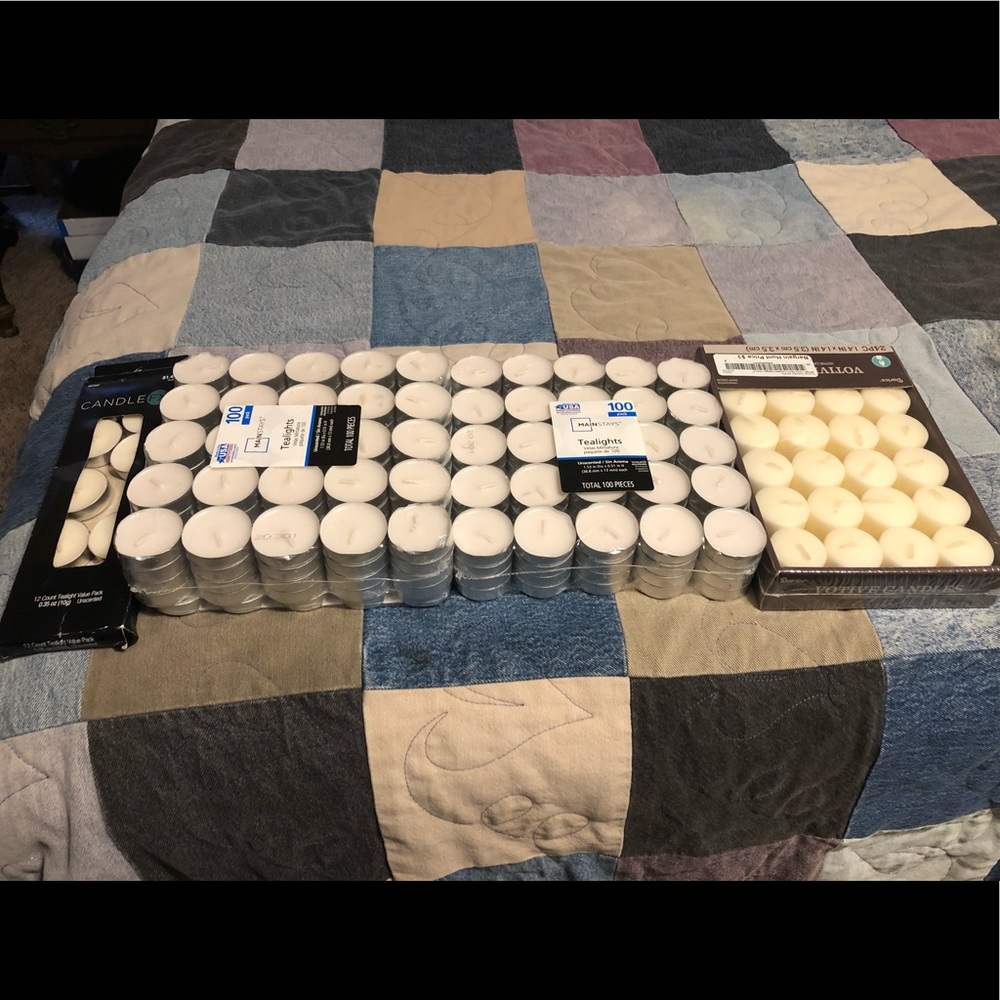 Tea light candles total of 234 and votive 24